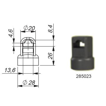 ROD GUIDE AND ADAPTOR - PLASTIC - 8mm ROD GUIDE