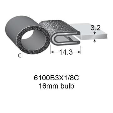PINCHWELD BLACK TOP BULB 16mm