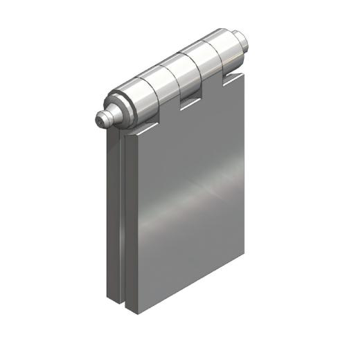 BLACK FLAP STEEL HINGE - 60x80x6mm, 8mm Pin W/ GREASE NIPPLE