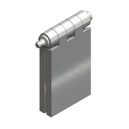 BLACK FLAP STEEL HINGE - 60x80x6mm, 8mm Pin W/ GREASE NIPPLE