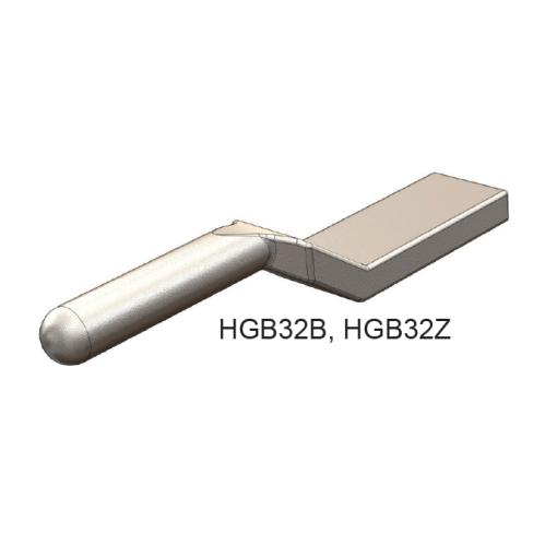 TAIL-BOARD HINGE GUDGEON - 130mm WELD ON STEEL Z/P