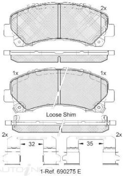 DISC BRAKE PADS FRONT  