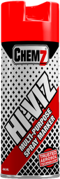 CHEMZ HI-VIZ RED MARKER SPRAY UPSIDE DOWN