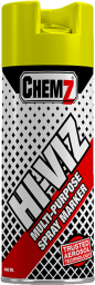 CHEMZ HI-VIZ YELLOW MARKER SPRAY UPSIDE DOWN