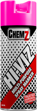 CHEMZ HI-VIZ PINK MARKER SPRAY UPSIDE DOWN