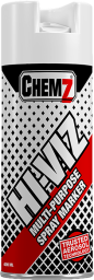 CHEMZ HI-VIZ WHITE MARKER SPRAY UPSIDE DOWN
