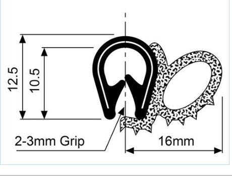 Door Seal 6272 Black