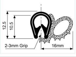 Door Seal 6272 Black